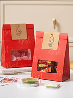 Sacs en carton blanc de luxe personnalisés avec logo imprimé, écologiques, recyclables, impression offset, avec fenêtre pour biscuits