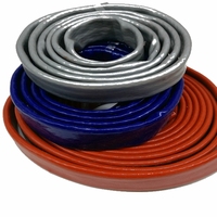Fabrika fiyat e-sınıf fiberglas yanmaz hortum kaplı silikon kauçuk yüksek sıcaklık uygulama yangın direnci Sleeving