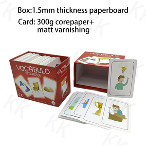 Haute qualité 300g Corepaper mat vernissage enfants jouets d'apprentissage éducatifs cartes Flash cognitives usine en gros personnalisable - Product Image 3