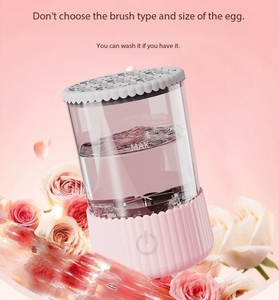 Nettoyeur de pinceaux de maquillage automatique électrique, nettoyeur de pinceaux cosmétiques USB portable, machine à laver les pinceaux de maquillage rotative - Product Image 5