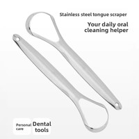 Vente directe usine : Grattoirs à langue en acier inoxydable pour usage domestique, brosses et grattoirs pour l'hygiène buccale et le nettoyage de la langue