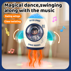 Zhorya Điện Ma Thuật Nhảy Bạch Tuộc Đồ Chơi Không Gian Tên Lửa Ánh Sáng Âm Nhạc Nhựa Chiếu Phun Đồ Chơi - Product Image 3