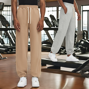 กางเกงวอร์มลำลองผู้ชาย 390G ผ้าฟลีซบุขนด้านใน เอวยางยืด ปรับข้อเท้าได้ ทรงขาตรง สไตล์อเมริกันสุดเทรนด์ - Product Image 2