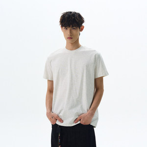 Camiseta de Manga Corta <span class=keywords><strong>PUEE</strong></span> de Algodón, Tejido Fresco y Duradero, Corte Recto, Color Sólido, para Hombre y Mujer - Product Image 2