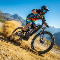Nouveau modèle de vélo de montagne électrique à assistance au pédalage, suspension intégrale, 1000W, 48V 16Ah, moteur central, batterie cachée, autonomie 45 km