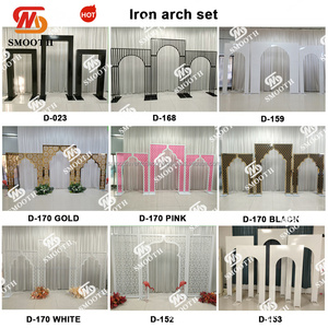 SMOOTH Electroplate Gold Flower <b>Frame</b> Arch Stand Set Iron Metal Arch Backdrop <b>Frame</b> for <b>Wedding</b> Decoration - Product Image 5