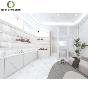 Exhibidor de Madera para Cosméticos con Iluminación LED, Tamaño y Color Personalizables, para Muebles de Construcción y Cosméticos - Product Image 1
