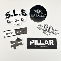 Bonne vente société Design personnalisé étanche amovible noir couleur PVC autocollants adhésif logo impression découpé autocollants en vinyle