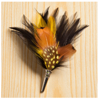 Épingle à chapeau personnalisée en plumes de coq pour chapeau de cowboy, chapeau fedora, costume, accessoire de coiffure, artisanat DIY