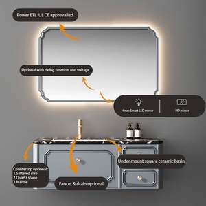 Meuble de salle de bain pratique au design personnalisé, simple, meuble de salle de bain suspendu au mur, meuble de salle de bain en bois - Product Image 2