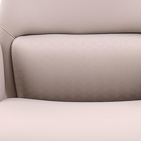 Chaise de bureau à dossier haut beige en silicone PU, chaise de bureau respirante avec dossier rembourré, accoudoirs, base en aluminium, chaise de direction pivotante