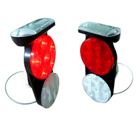 Prix usine sécurité routière rouge led voyant d'avertissement de trafic clignotant balise d'éclairage piste solaire trafic cône lumière