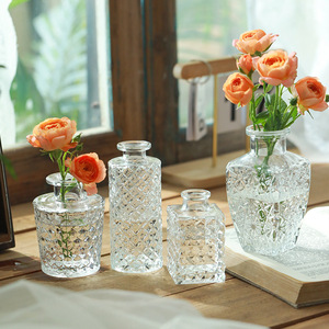 북유럽 스타일 고급 유리 꽃병 꽃꽂이 화병 현대식 탁상 장식 투명 유리 꽃병 - Product Image 4