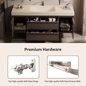 Nuevo Mueble de Baño con Doble Lavabo de Estilo Chino, Gabinete de Madera Sólida con Diseño Elegante <span class=keywords><strong>para</strong></span> <span class=keywords><strong>Baños</strong></span> de Alta Gama - Product Image 5
