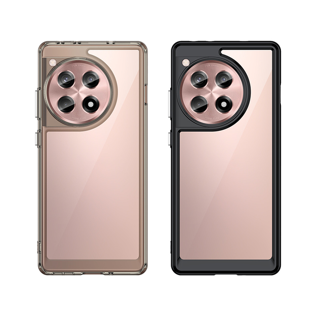 For OnePlus Ace 3 Phone Case, Colorful Soft TPU Gel Bumper Clear Hard Acrylic Back 2 in 1 Mobile Cover for OnePlus Ace 2 3 Pro