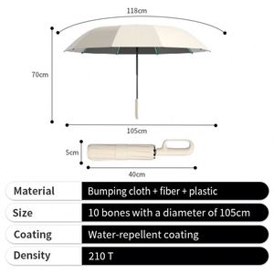 Parapluie pliant entièrement automatique personnalisé avec anneau de fixation renforcé et épaissi - Product Image 4