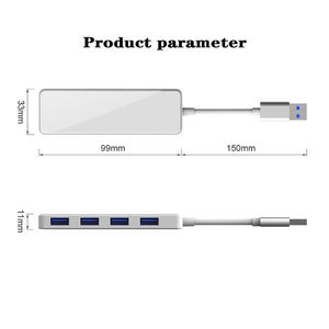 Hub USB 3.0 Portátil de 4 Puertos, Hub de Alta Velocidad, Extensor USB 3.0 para Computadora, Adaptador Multipuerto para PC y Laptop - Product Image 3