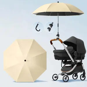 Parapluies universels droits de couleur unie de 84cm pour poussette de bébé Protection solaire avec résistance au vent