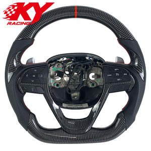 Customized carbon fiber black leather with shift paddles steering <b>wheel</b> suitable for Jeep Grand Cherokee 2012-2017 - Product Image 1