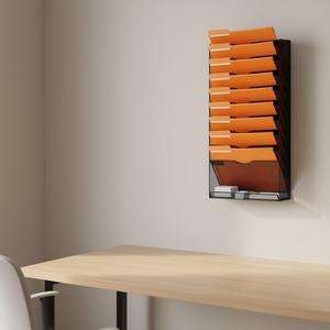 Organizador Metálico de Pared D0100HRS0N2, Archivador Vertical de 10 Niveles para Oficina y Hogar, Almacenamiento de Documentos, Diseño Minimalista - Product Image 2