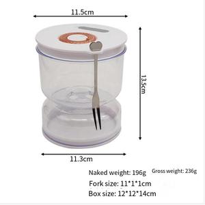 Bocal transparent à couvercle rabattable pour la fermentation, séparateur de jus hermétique, récipient de stockage pour la cuisine - Product Image 4