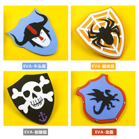 Cadeau d'Halloween Jouet en mousse EVA sûr et doux Épées Bouclier de pirate et Ensemble de couteaux pour enfants Cosplay Halloween Adventure