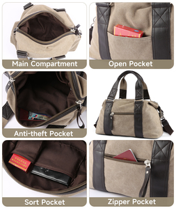 Borse da <span class=keywords><strong>viaggio</strong></span> in tela leggera Vintage da <span class=keywords><strong>uomo</strong></span> borse da <span class=keywords><strong>viaggio</strong></span> in tela - Product Image 2