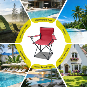 كرسي تخييم عصري قابل للطي خفيف الوزن ومحمول للشاطئ والحديقة والصيد والسفر، صديق للبيئة للاستخدام الخارجي - Product Image 6