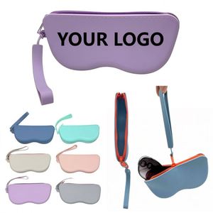 Étui à lunettes en silicone écologique avec fermeture éclair, options OEM/ODM personnalisables pour le rangement et la protection, étui à lunettes et sac à brosses - Product Image 1