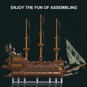 3658 PCS Flying Dutchman Ship Building Blocks Jouet pour enfants-Activités STEM sur le thème nautique et pirate et construction détaillée - Product Image 4