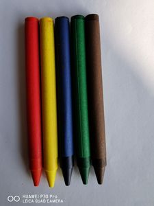 어린이 플랫 헤드 크레용 4/8/12 색상 설정 학생 손으로 그린 낙서 오일 파스텔 왁스 소재 아트 드로잉 페인트 - Product Image 3