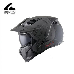 Casco de Motocicleta Integral Street Fighter Aprobado por la ECE con Sistema de Frenos Antibloqueo Modular para Motocross de Liberación Rápida Cerrado de ABS - Product Image 1