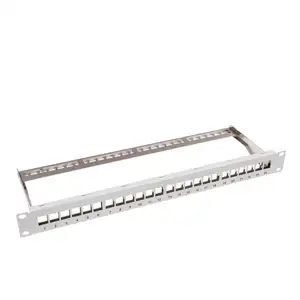 19" 1U 24 port FTP Cat6a Blank Patch Panel empty panel