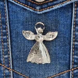 Fabricage Strass Hoed Spelden Custom Fashion Metal Ambachten Broche Kristallen Pinnen Revers Religieuze Beschermengel <span class=keywords><strong>Pin</strong></span> Voor Kleding - Product Image 2