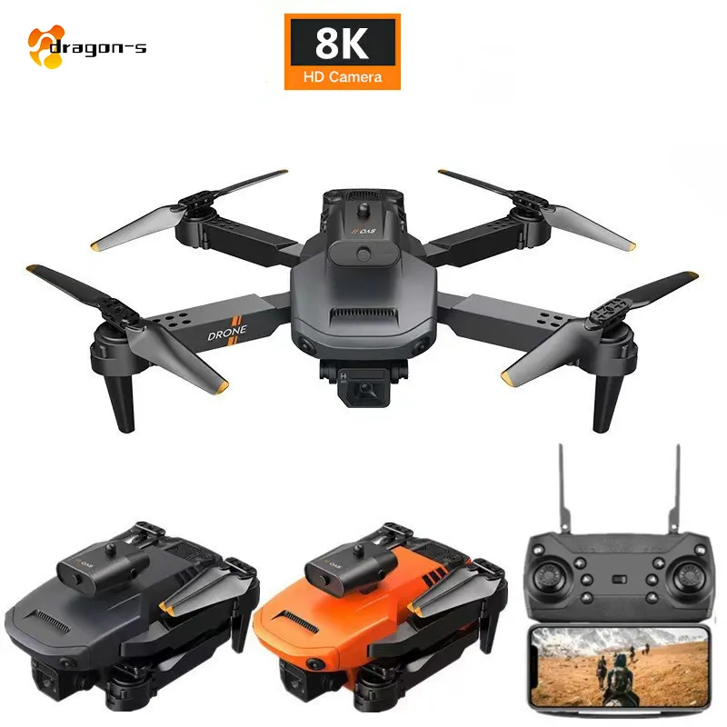 New E100 P7 Mini Drone 4k Profesional Hd Camera Fpv Wifi Quadcopter With Obstacle Avoidance Foldable Rc Helicopter Remote Toys