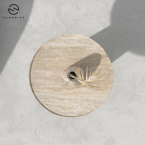 โต๊ะข้างเตียงทรงกลมหินอ่อนสไตล์นอร์ดิก RicoGlobal ดีไซน์มินิมอลสำหรับห้องนอนและโรงแรมหรู - Product Image 2