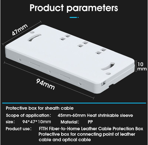 วางสายเคเบิลกล่องป้องกันไฟเบอร์ออปติกความร้อนหดท่อกล่องป้องกันเพื่อปกป้องถาดประกบไฟเบอร์ 2 ใน 2 ภายนอก - Product Image 6
