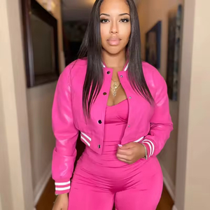 Chaqueta de bombardero suave personalizada para motocicleta 2025 al por mayor, abrigo corto con solapa, chaqueta de invierno para mujer - Product Image 5