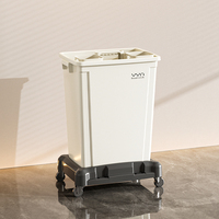 Chariot mobile 60L pour la collecte des déchets alimentaires et des outils de nettoyage, équipement commercial avec roues pour hôtel