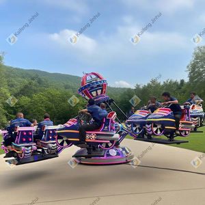 เก้าอี้บินไฟ LED สีสันสดใสสำหรับเด็กใช้ในพื้นที่กลางแจ้งอุปกรณ์ธีมสวนสนุกพลาสติกไฟเบอร์กลาสแบบหมุนได้ - Product Image 1