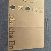 Lettres 3D solides en acier inoxydable doré brossé titane, personnalisées à taux de réutilisation élevé, enseignes de luxe pour les murs de boutiques et d'hôtels