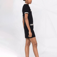 2023 nouveau modal ou coton femmes chandails robe couleur unie été tourner avec bouton noir robes décontractées col rabattu dame