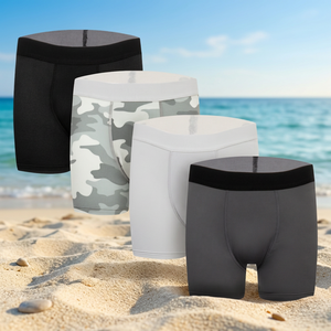 Boxers mi-hauts sportifs pour hommes européens et américains, respirants, antibactériens, en fibre de bambou, taille standard, en stock - Product Image 5