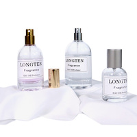 Botol Parfum Kaca Silinder Bening Matte Logo Kustom Grosir dengan Pompa Semprot Halus, Wadah Kemasan Parfum Mewah