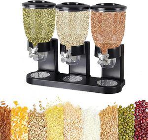 Hotselling Indispensable Double Dry Food Dispenser Cereal Candy Container <b>Kitchen</b> Rice Nuts Countertop Multi-functional 6-10L - Product Image 3