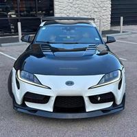 Capot en fibre de carbone style TV pour Toyota Supra GR A91 2019+ MK5, couvercle de capot avant, capot moteur