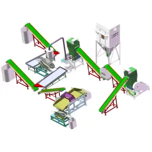 Linha de produção automática de granulação de fio de cobre para sucata úmida e seca de alta capacidade Shinho, máquina de reciclagem de cabos de alumínio