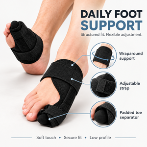 Penyangga Jari Kaki Besar untuk Pria Wanita, Penyangga Hallux Valgus untuk Meluruskan Jari Kaki Besar, Pereda Nyeri Kaki Siang Malam - Product Image 1