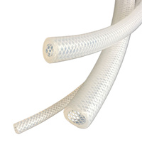 Manguera de Silicona de Grado Alimenticio con Funda Reforzada Trenzada para Gestión de Cables en Equipos Médicos, Flexible y Ligera