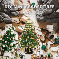 Kit de perles en plastique DIY innovant et mignon pour sapin de Noël moderne et minimaliste, idéal pour la décoration de fêtes transfrontalières
